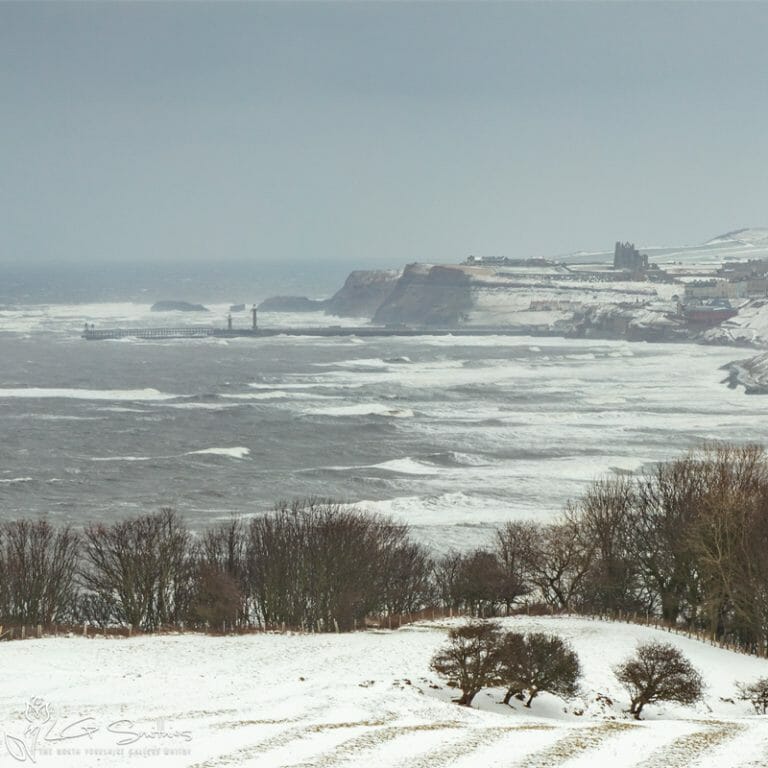 Lythe And Whitby In The Snow Photo Slate