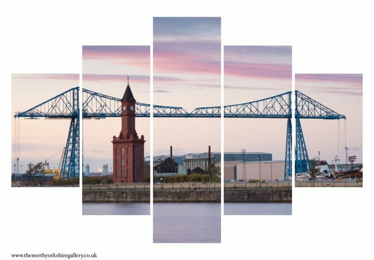 Middlesbrough Transporter Bridge 5PCS Wall Art