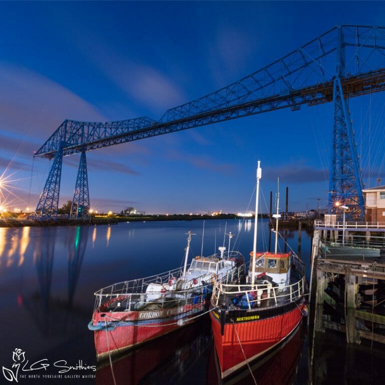 Middlesbrough’s Transporter Bridge At Night Photo Slate