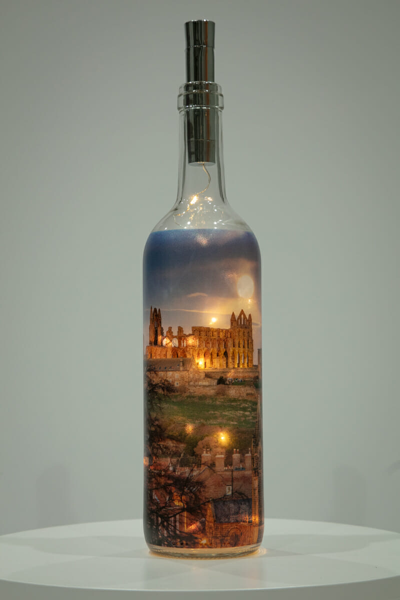 Moonrise Over Whitby Abbey Light Up Bottle