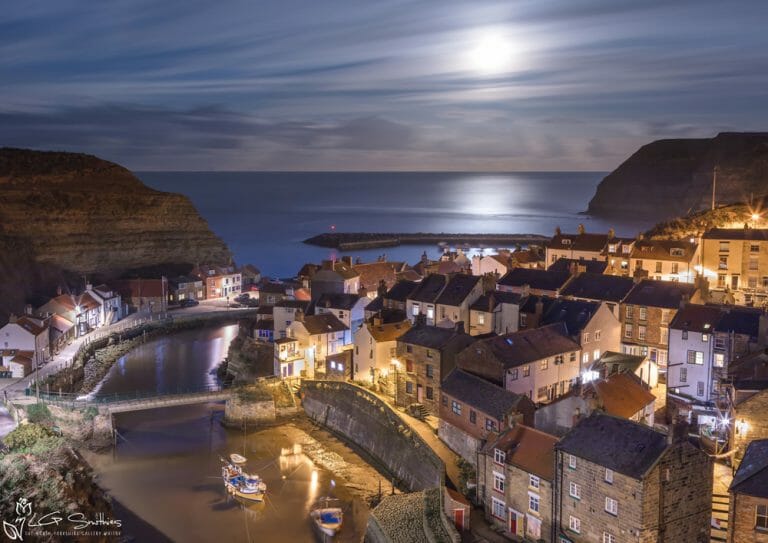 Moonlit Staithes