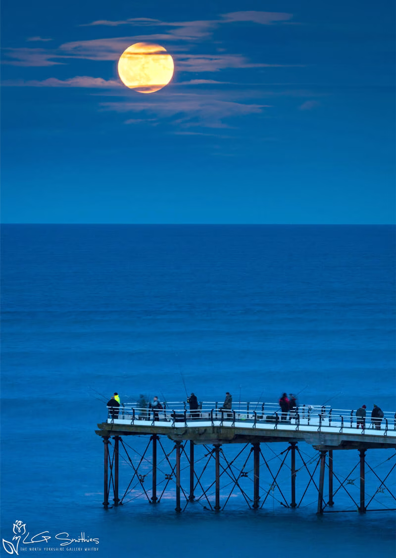 Moonrise Over Saltburn Pier Moonrise Over Saltburn Pier