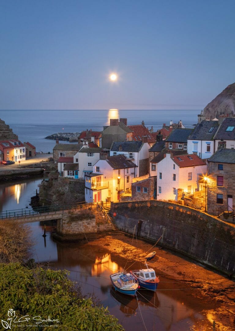 Moonrise Over Sleepy Staithes