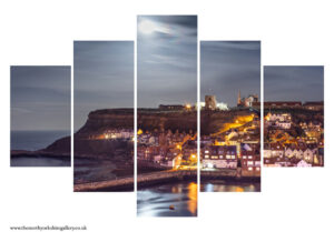 Moonrise Over Tate Hill Whitby 5PCS Wall Art