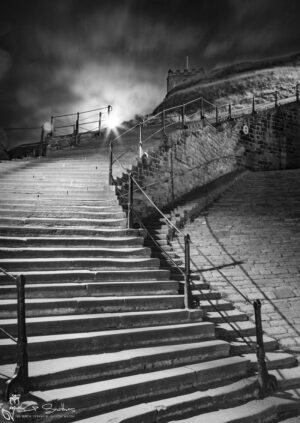 Moonrise Over Whitby's 199 Steps