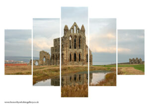 Morning Reflections At Whitby Abbey 5PCS Wall Art