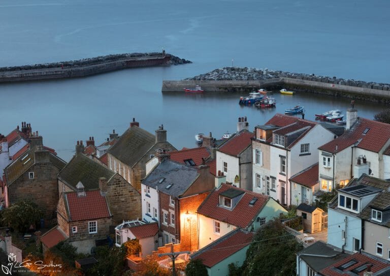 Night at Staithes Harbour