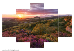 Odin's Hill Roseberry Topping 5PCS Wall Art