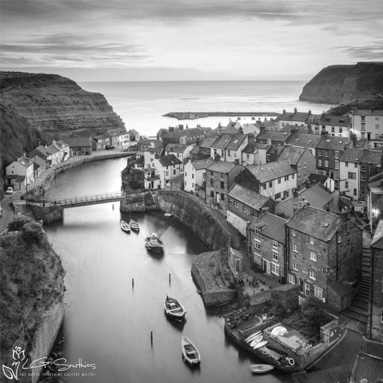 Old Staithes Village Mini Foam Board Print