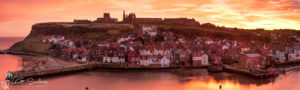 Old Whitby Sunrise Slim Panoramic
