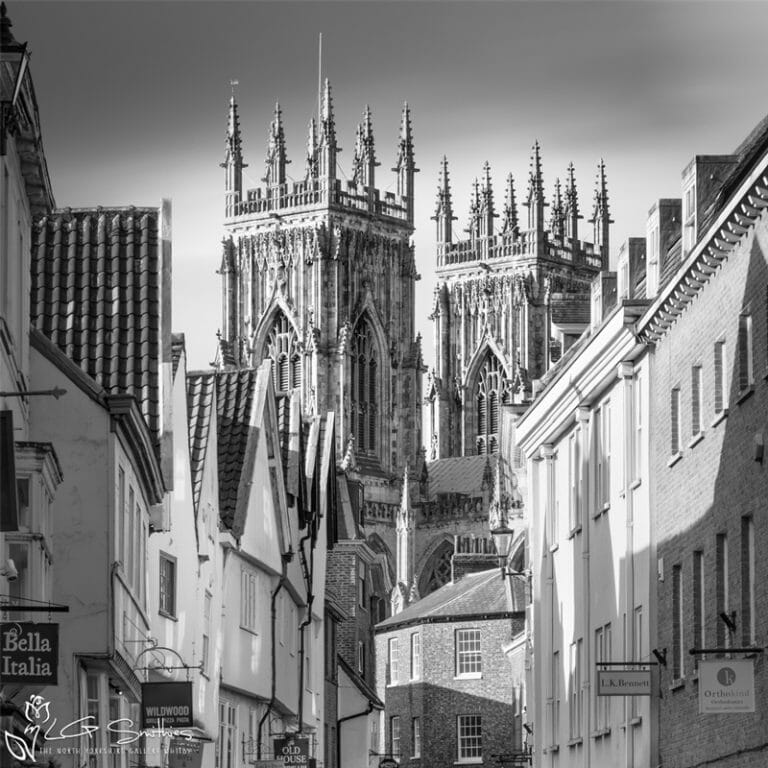 Petergate York Black And White Photo Slate