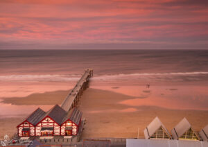 Pink Sunset At Saltburn Beach
