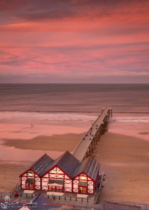 Pink Sunset At Saltburn Pier