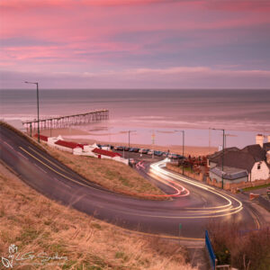 Pink Sunset From Saltburn Bank Photo Slate