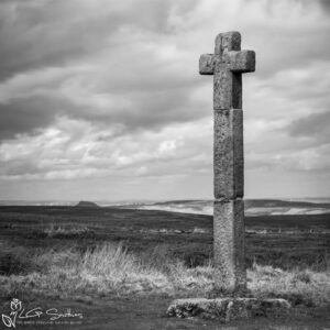 Ralph's Cross And Roseberry Topping Black And White Photo Slate