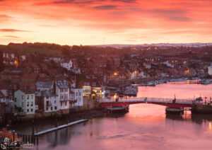 Red Sky In The Morning Over Whitby Harbour