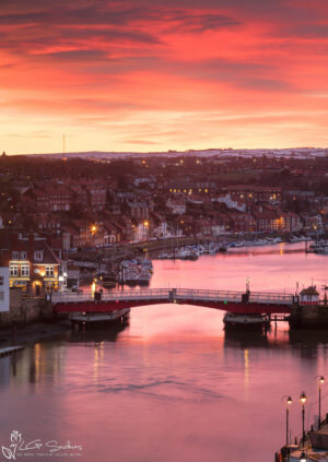 Red Skys Over Whitby Harbour