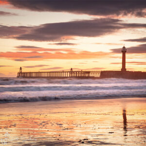 Reflexions On Whitby Beach Photo Slate