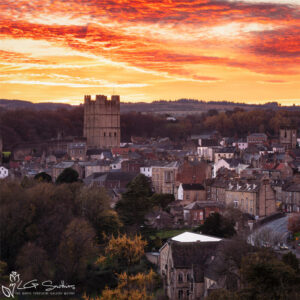 Richmond Yorkshire Sunset Photo Slate