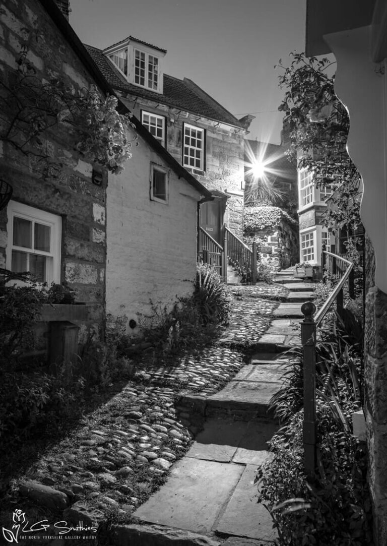 Robin Hood's Bay Cottages At Night
