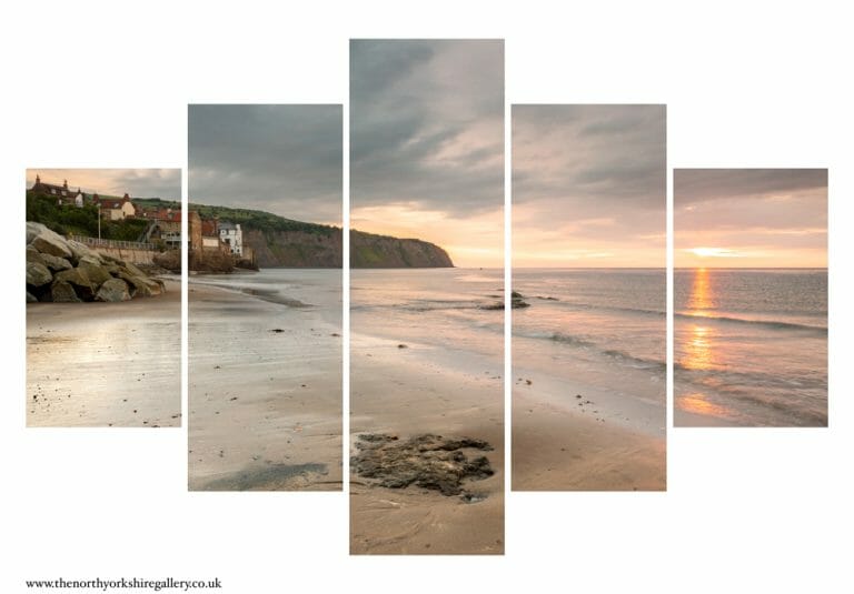 Robin Hoods Bay From The Beach 5PCS Wall Art