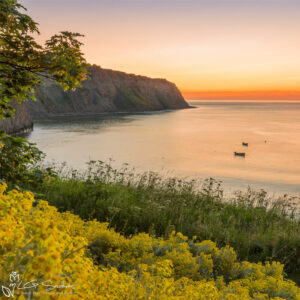 Robin Hood's Bay Golden Sunrise Photo Slate
