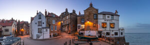 Robin Hoods Bay Night Slim Panoramic