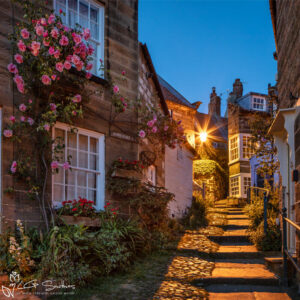 Robin Hood's Bay Night Time Photo Slate