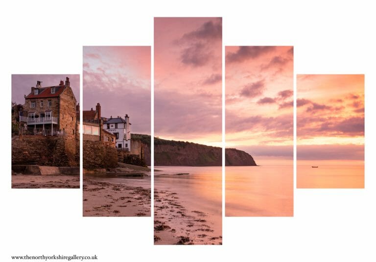 Robin Hoods Bay Red Dawn 5PCS Wall Art