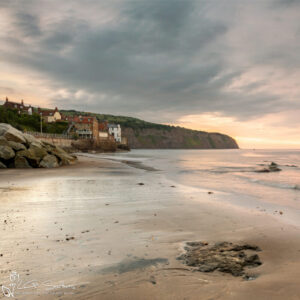 Robin Hood's Bay Sunrise From The Beach Mini Foam Board Print