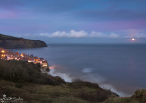 Robin Hood's Bay Super Moonrise From The Cleveland Way
