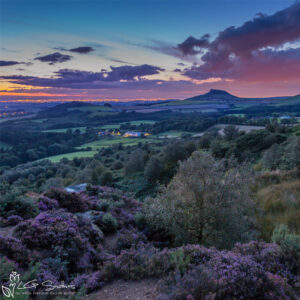 Roseberry Topping At Night Photo Slate