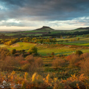 Roseberry Topping Autumn Sunset Photo Slate