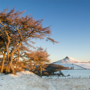 Roseberry Topping From Cliff Ridge Winter Photo Slate