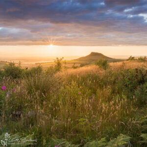 Roseberry Topping In Golden Sunlight Photo Slate
