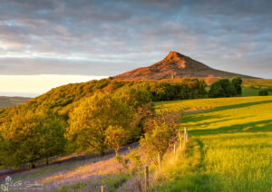 Roseberry Topping Sunset From Cliff Ridge Hill