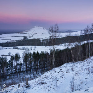 Roseberry Topping Winter Dawn Photo Slate