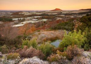 Roseberry Topping Winter Sunrise From Gribdale