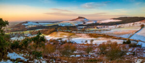 Roseberry Topping Winter Sunset Panoramic