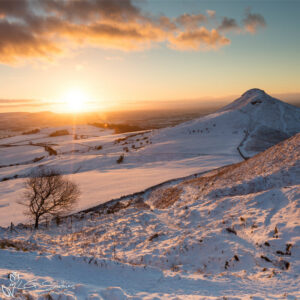 Roseberry Topping Winter Sunset Over The Cleveland Hills Photo Slate