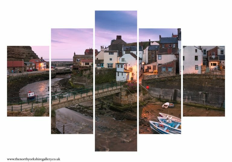 Roxby Beck Into Staithes Harbour 5PCS Wall Art