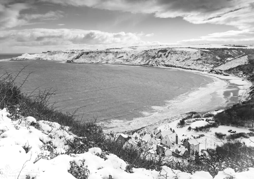 Runswick Bay In The Snow 1 Runswick Bay In The Snow