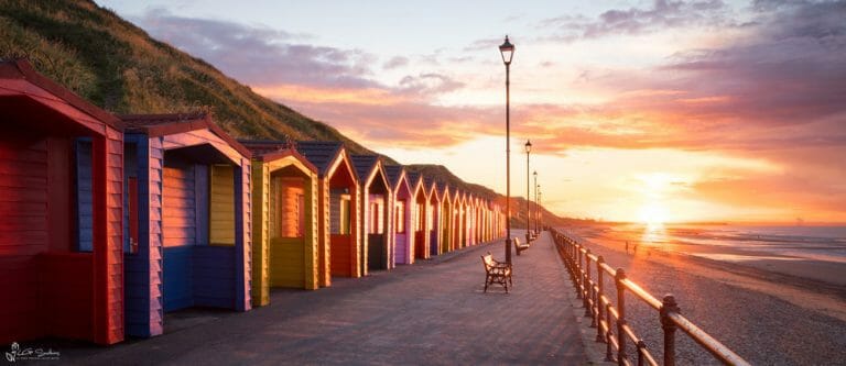 Saltburn Beach Huts Panoramic