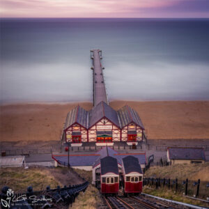 Saltburn Pier Cliff Lift Mini Foam Board Print