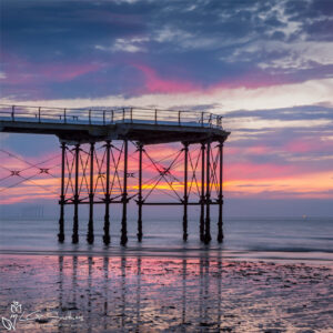 Saltburn Pier Silhouette Photo Slate