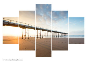 Saltburn Pier Sunset 5PCS Wall Art