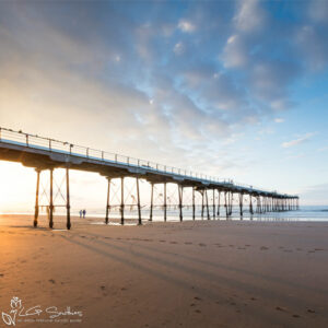 Saltburn Pier Sunset Photo Slate