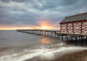 Saltburn Sunrise At High Tide