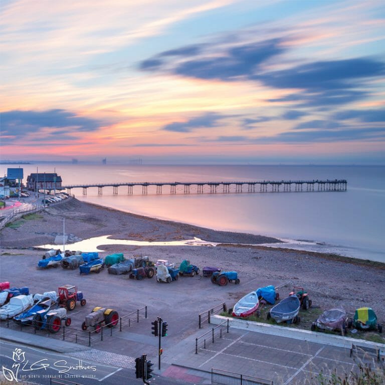 Saltburn at Dusk Mini Foam Board Print