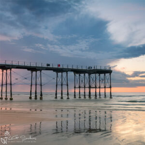 Saltburn Low Tide Photo Slate